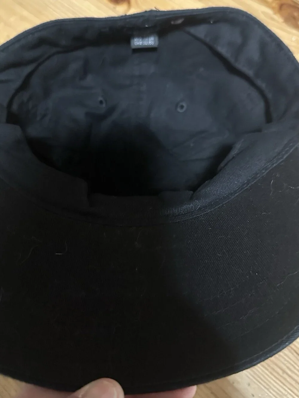 Y2K 2000’s Quiksilver Hat Skater Grunge Burnout Print Black Baseball Fitted Sz S